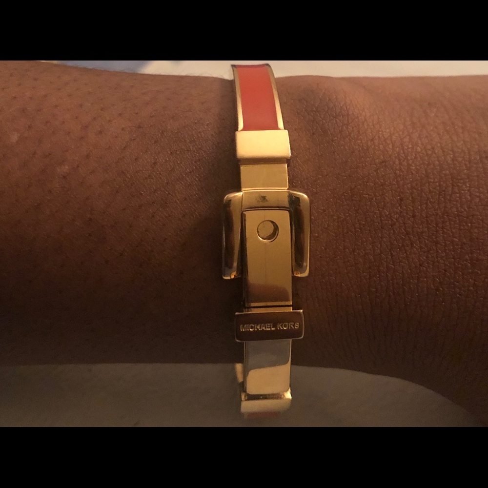 Gold Michael Kors belt bangle